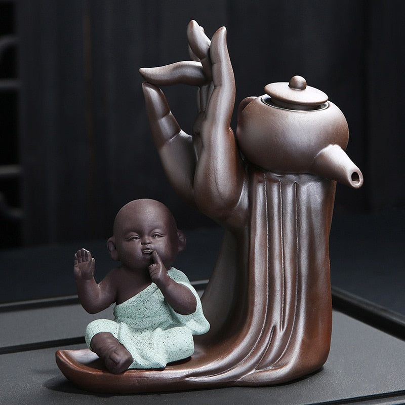 Ebony Tea Ceremony Accessories Six Gentlemen Set Purple Clay Tea Set Tea Drain Filter Little Monk Decoration acacuss
