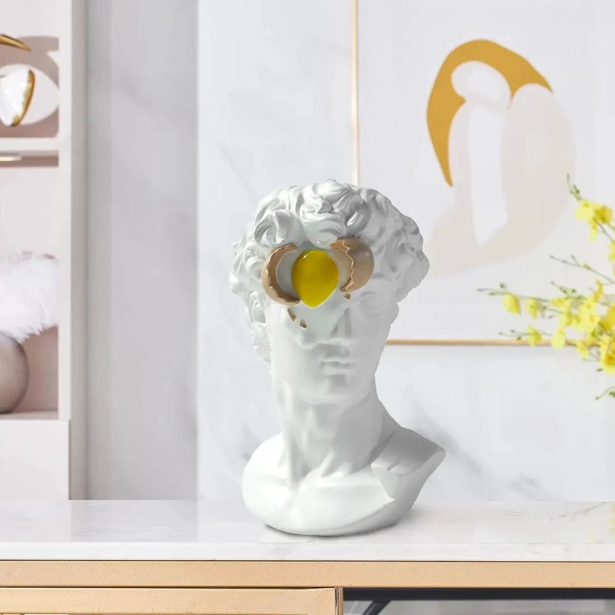 Egg Smashing on David's Face-Artistic and Creative Resin Statue-Great Gift for Family and Friends acacuss