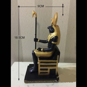 Egyptian Anubis Eye Sun God Totem Statue,Collectible Figurine Statue Figure Sculpture Egypt Home Desktop Decoration Dog God acacuss