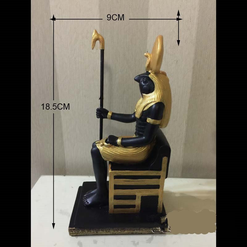 Egyptian Anubis Eye Sun God Totem Statue,Collectible Figurine Statue Figure Sculpture Egypt Home Desktop Decoration Dog God acacuss