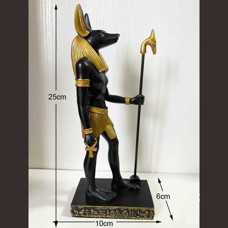 Egyptian Anubis Eye Sun God Totem Statue,Collectible Figurine Statue Figure Sculpture Egypt Home Desktop Decoration Dog God acacuss