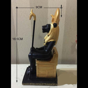 Egyptian Anubis Eye Sun God Totem Statue,Collectible Figurine Statue Figure Sculpture Egypt Home Desktop Decoration Dog God acacuss