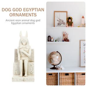 Egyptian Dog Statue Anubis God Sculpture Figurine Resin Egypt Decor Gods Figure Statues Ancient Ornament Goddess Jackal Animal acacuss