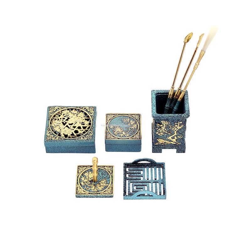 Eight Pieces of Incense Gift Box Set Incense Burner Ash Press Mold DIY Family Study Office Sealing Extension Incense Making Tool acacuss