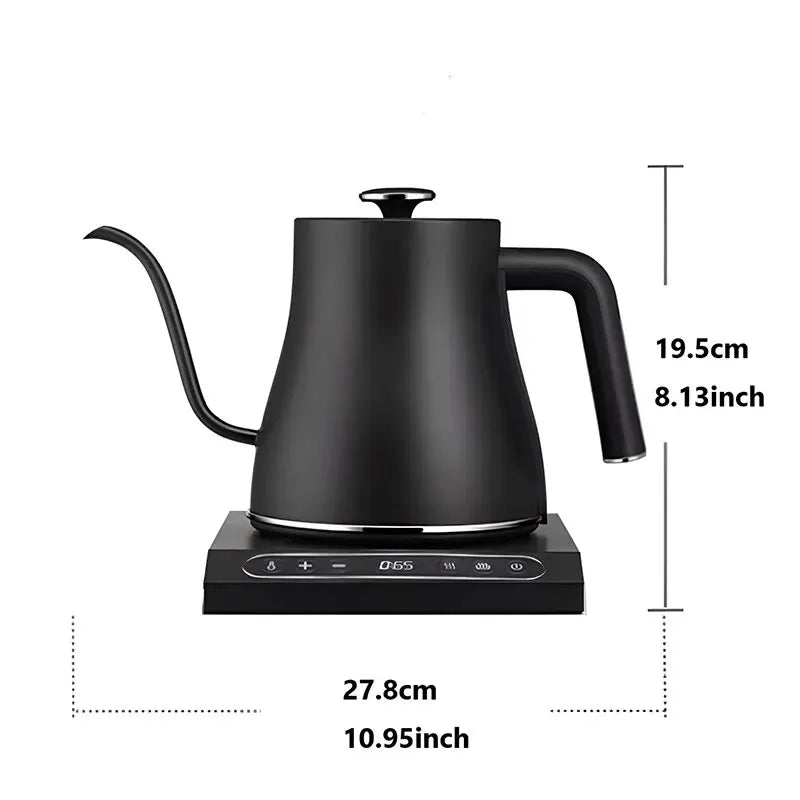 Electric Gooseneck Coffee/Tea Kettle ,100% Stainless Steel Inner LPS-1995,0.8L ,1200W,Suitable for Family and Office acacuss