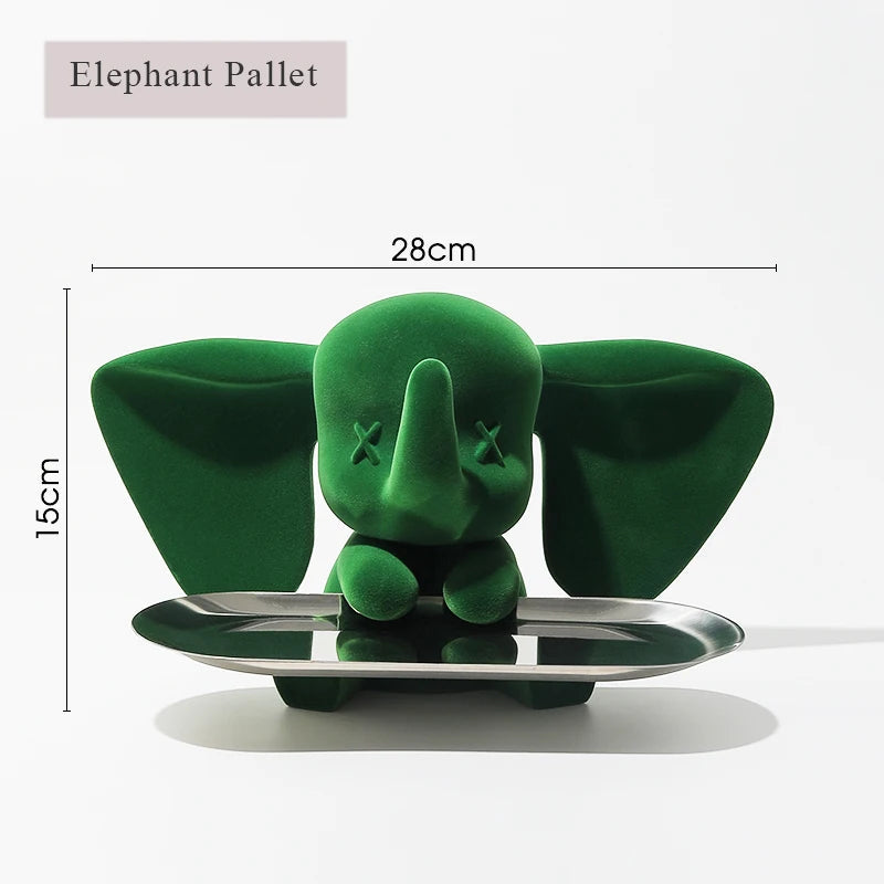Elephant Pallet Figurines Modern Resin Universal Cell Mobile Phone Statue sculptures Home Office Desk Decor  Gift for Man acacuss