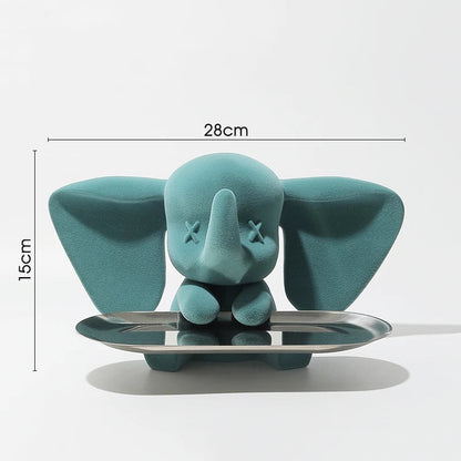 Elephant Pallet Figurines Modern Resin Universal Cell Mobile Phone Statue sculptures Home Office Desk Decor  Gift for Man acacuss