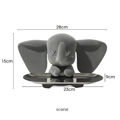 Elephant Pallet Figurines Modern Resin Universal Cell Mobile Phone Statue sculptures Home Office Desk Decor  Gift for Man acacuss