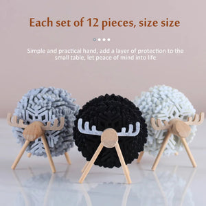 Elk Shape Drink Coasters Cup Pads Insulated Round Felt Cup Mats Creative Home Office Table Decor Art Crafts Gift 2023 New acacuss