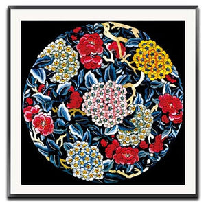 Embroidery DIY Chinese Style Lotus/Chrysanthemum/Fish/Crane Patterns Printed Kits Cross Stitch Thread Needlework Sets Home Decor acacuss