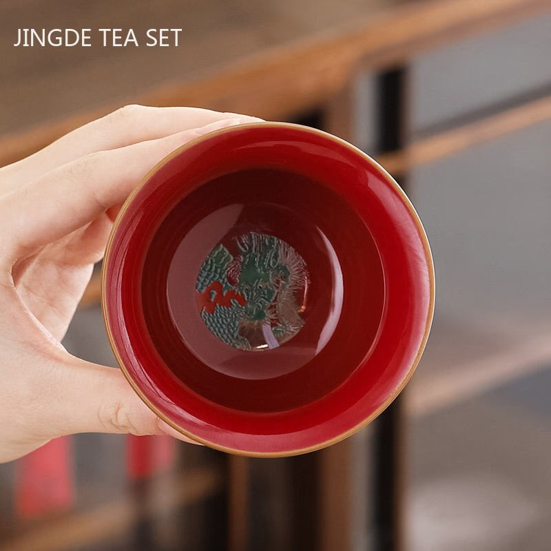 Enamel Color Three CAI Gaiwan Exquisite Ceramic Tea Bowl with Lid Tea Cup Chinese Tea Set Gifts High Quality Tea Infuser acacuss