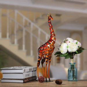 Environment-friendly Metal Sculpture Iron Braided Giraffe Model Home Room Decorative Articles Handicrafts Good Gift acacuss