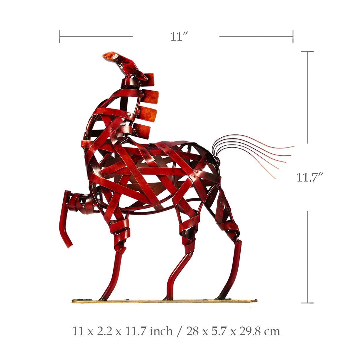 Environment-friendly Metal Sculpture Iron Braided Giraffe Model Home Room Decorative Articles Handicrafts Good Gift acacuss