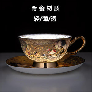 European Bone China Coffee Cup Cup Saucer Spoon Set Ceramic Cup English Afternoon Tea Coffee Cup Household Water Cup Tea Set acacuss