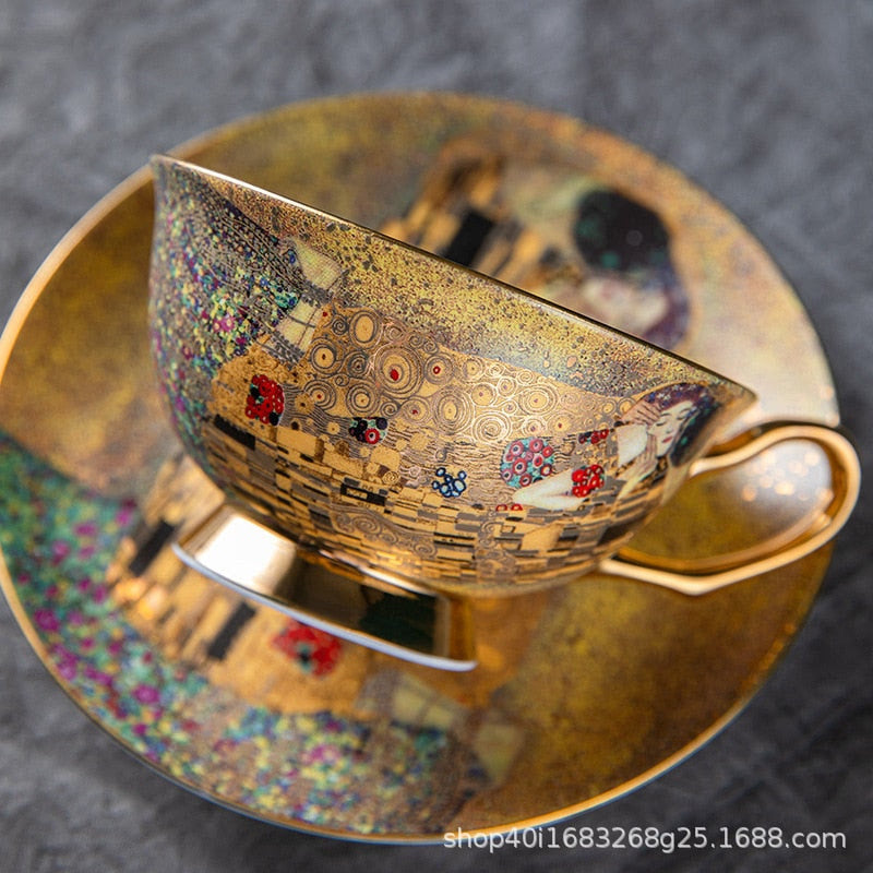 European Bone China Coffee Cup Cup Saucer Spoon Set Ceramic Cup English Afternoon Tea Coffee Cup Household Water Cup Tea Set acacuss