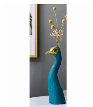 European Peacock Ceramic Vase Fengshui Statues Opening Wedding Birthday Furnishing Decoration Home Room Table Figurines Crafts acacuss