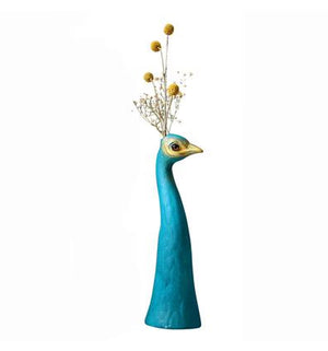 European Peacock Ceramic Vase Fengshui Statues Opening Wedding Birthday Furnishing Decoration Home Room Table Figurines Crafts acacuss