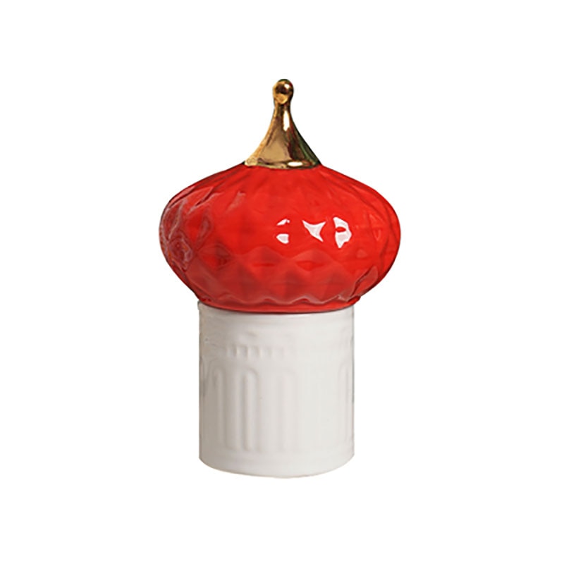 European Style Ceramics Storage Jar Living Room Castle Jewelry Jars Bedroom Cosmetic Container Painted Home Decoration Organizer acacuss
