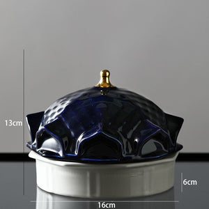 European Style Ceramics Storage Jar Living Room Castle Jewelry Jars Bedroom Cosmetic Container Painted Home Decoration Organizer acacuss