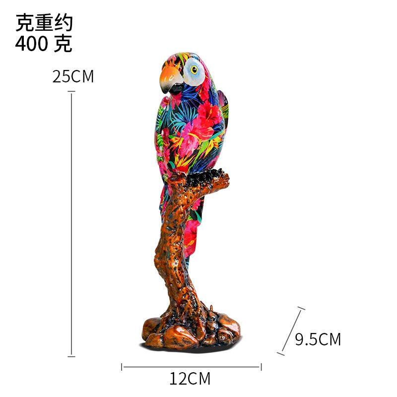 European Style Creative Resin Parrot Home Decoration Living Room Decoration Office Desktop Porch Decoration acacuss
