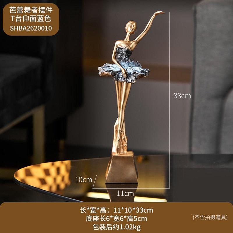 European Style Elegant Ballet Girl Decorative Ornaments Living Room Decoration Accessories Wine Cabinet Decoration Home Decor acacuss