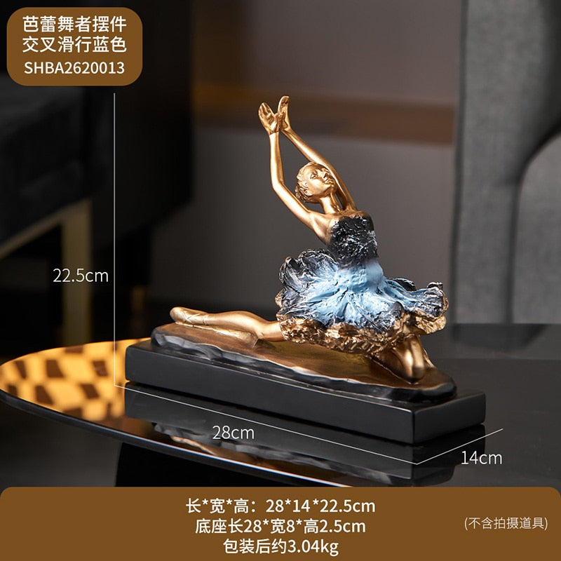European Style Elegant Ballet Girl Decorative Ornaments Living Room Decoration Accessories Wine Cabinet Decoration Home Decor acacuss
