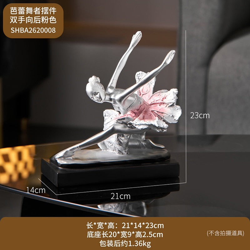 European Style Elegant Ballet Girl Decorative Ornaments Living Room Decoration Accessories Wine Cabinet Decoration Home Decor acacuss