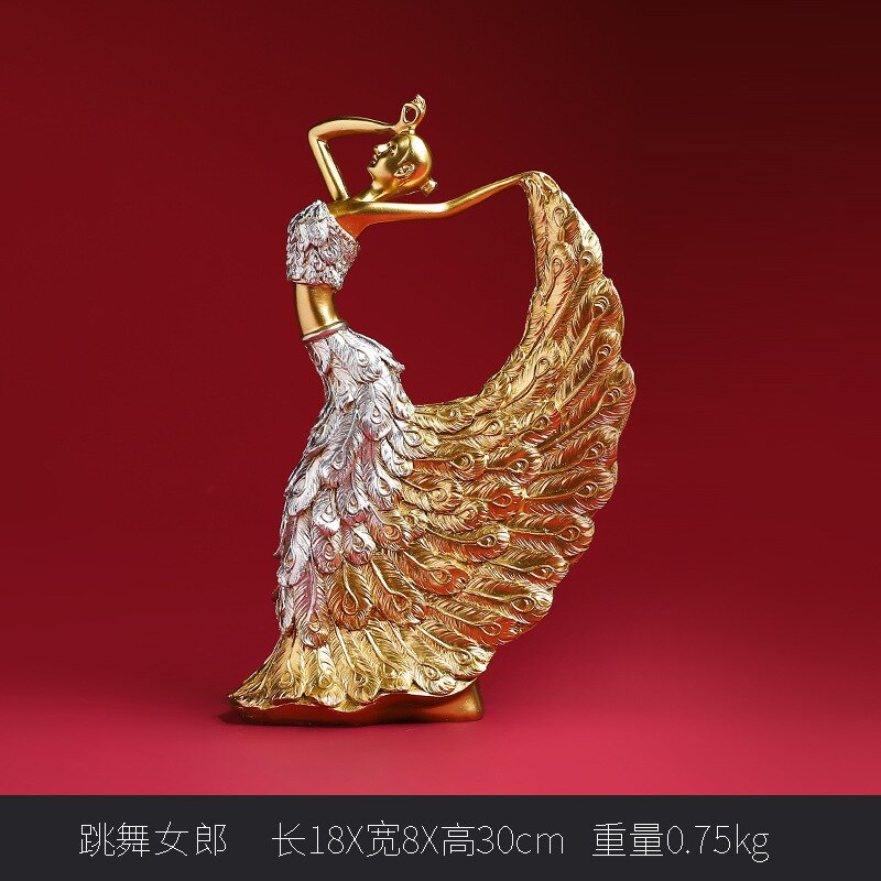 European creative Peacock dance resin handicraft decoration wedding room living room TV cabinet porch luxury decoration acacuss