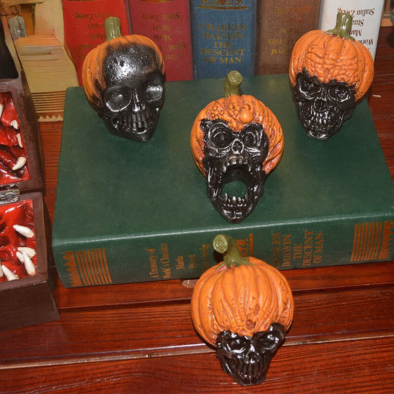 Evil Pumpkin Skull Halloween Pumpkin Ornaments Ornaments Crafts acacuss