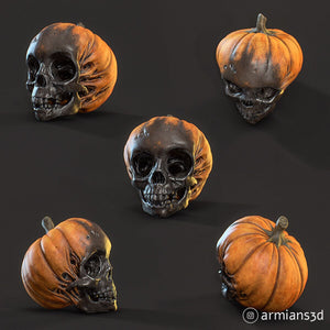 Evil Pumpkin Skull Halloween Pumpkin Ornaments Ornaments Crafts acacuss