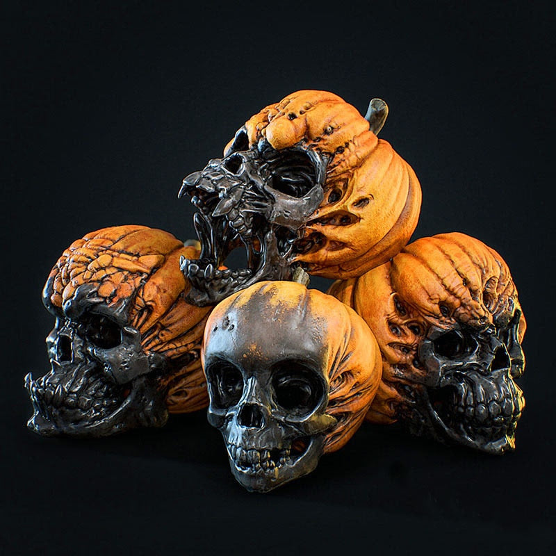 Evil Pumpkin Skull Halloween Pumpkin Ornaments Ornaments Crafts acacuss