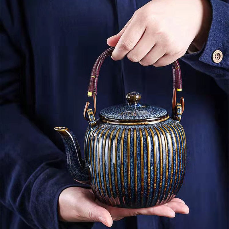 Exquisite Chinese Ceramic Teapot With Filter 800ml Mug Teapot for Tea Kettle Puer Tea Pot Set Teaware Teapots Cup Service Clay acacuss