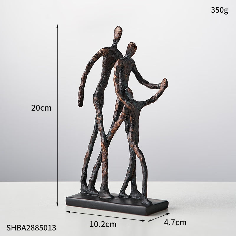 Extravagance Art Decor Abstract Character Ornaments Resin Figurines Office Accessories Room Decorations Vintage Home Decor Gift acacuss