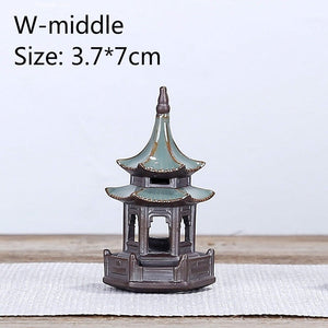 F Bonsai Fairy Garden Ornament Ceramic Figure Ge Yao Zen Meaning Little Monk Micro Landscape Home Decoration Accessories Tea Pet acacuss