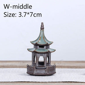 F Bonsai Fairy Garden Ornament Ceramic Figure Ge Yao Zen Meaning Little Monk Micro Landscape Home Decoration Accessories Tea Pet acacuss