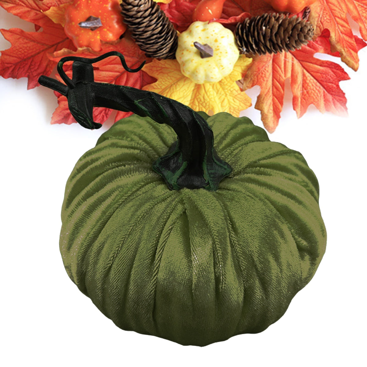 Fake Velvet Pumpkin Halloween Decoration Pumpkins Small Foam Pumpkins Autumn Table Decor Thanksgiving Photography Props acacuss
