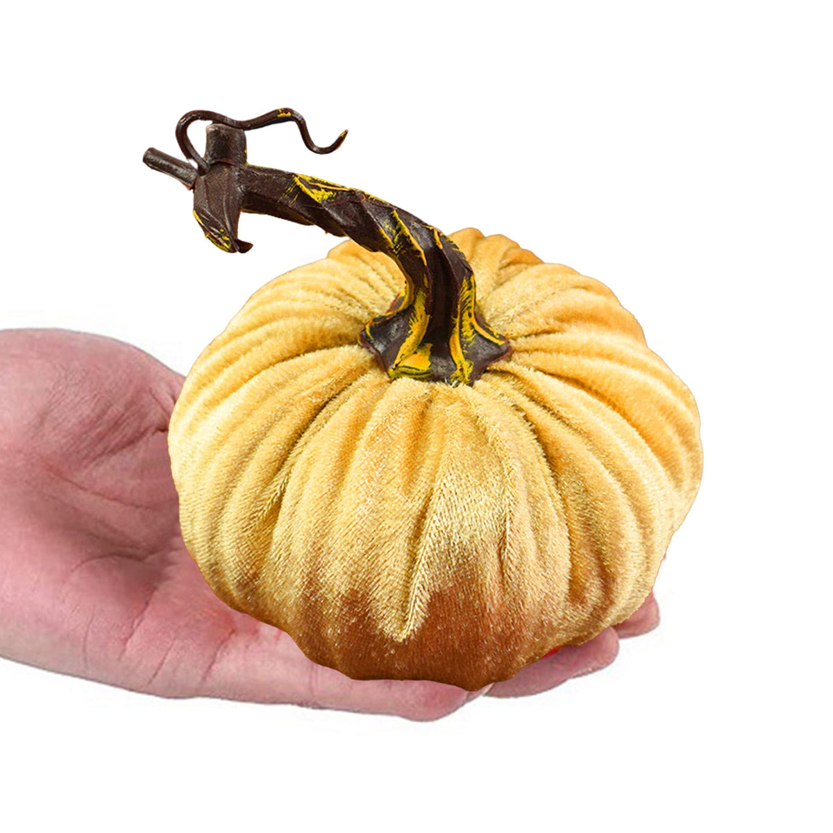 Fake Velvet Pumpkin Halloween Decoration Pumpkins Small Foam Pumpkins Autumn Table Decor Thanksgiving Photography Props acacuss