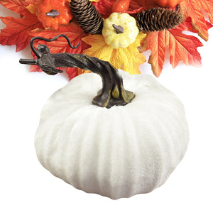 Fake Velvet Pumpkin Halloween Decoration Pumpkins Small Foam Pumpkins Autumn Table Decor Thanksgiving Photography Props acacuss