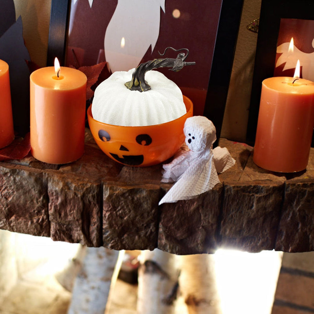 Fake Velvet Pumpkin Halloween Decoration Pumpkins Small Foam Pumpkins Autumn Table Decor Thanksgiving Photography Props acacuss