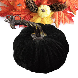 Fake Velvet Pumpkin Halloween Decoration Pumpkins Small Foam Pumpkins Autumn Table Decor Thanksgiving Photography Props acacuss
