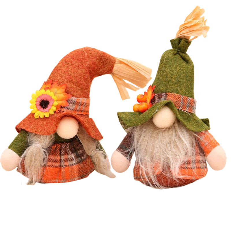 Fall Gnome Figurines Pumpkin Sunflower Swedish Elf Dwarf Plush Ornaments For Christmas Autumn Halloween Thanksgiving Decoration acacuss