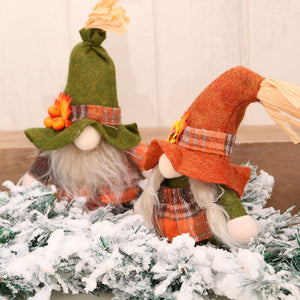 Fall Gnome Figurines Pumpkin Sunflower Swedish Elf Dwarf Plush Ornaments For Christmas Autumn Halloween Thanksgiving Decoration acacuss