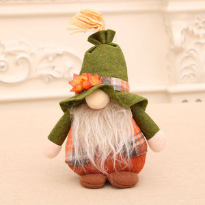 Fall Gnome Figurines Pumpkin Sunflower Swedish Elf Dwarf Plush Ornaments For Christmas Autumn Halloween Thanksgiving Decoration acacuss