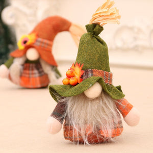 Fall Gnome Figurines Pumpkin Sunflower Swedish Elf Dwarf Plush Ornaments For Christmas Autumn Halloween Thanksgiving Decoration acacuss