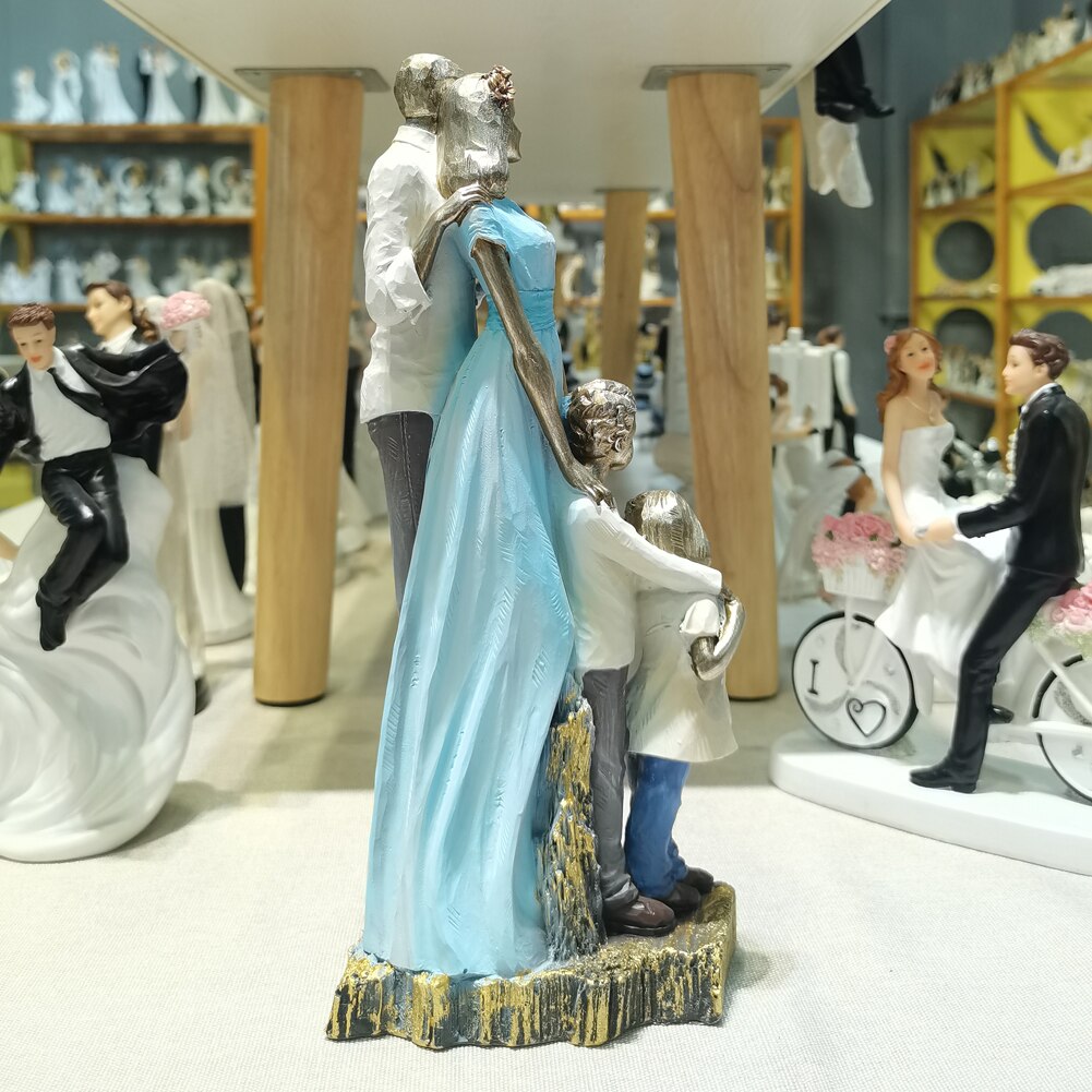 Family Statues Resin Crafts Home Decoration Sculptures Figures Funiture Ornaments Accessories For Living Room acacuss