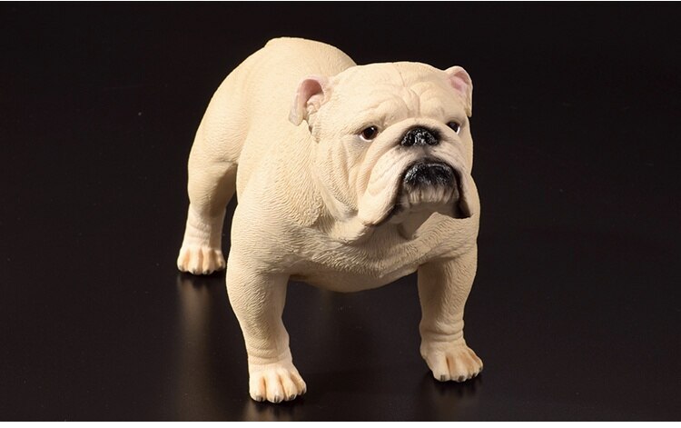 Fashion 1Pcs Beige/Brown British Bulldog Model French English Bulldog Resin Simulation Dog Sculpture Toy for Action Figure acacuss