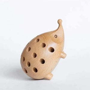 Fashion creative decor Office appliances Pen holder Solid wood hedgehog home souvenir gift for friends acacuss
