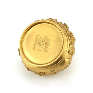 Feng Shui Copper Treasure Bowl Wealth Cornucopia Statue Handicraft Desktop Decor Home Office Decoration acacuss