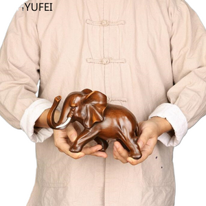 Feng Shui Elegant Elephant Resin Statue Lucky Wealth Figurine Crafts Ornaments Gift for Home Office Desktop Decoration acacuss