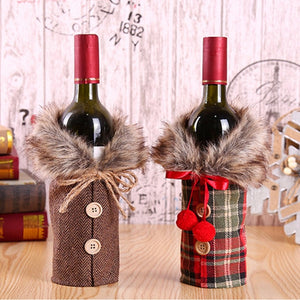 FengRise Christmas Decorations for Home Santa Claus Wine Bottle Cover Snowman Stocking Gift Holders Xmas Navidad Decor New Year acacuss